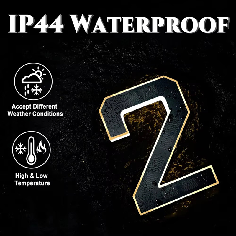 Outdoor Power Number - 12CM 태양광 야외 주택 번호등,