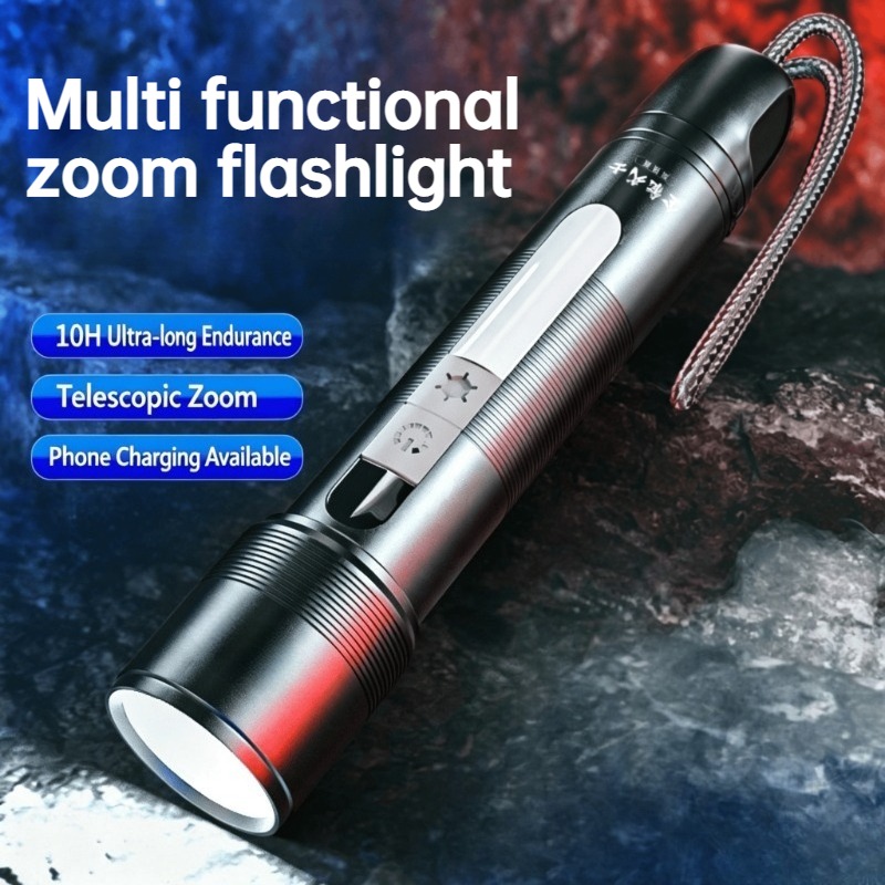 Outdoor Powerbank - 다기능 LED 손전등 줌 가능 COB