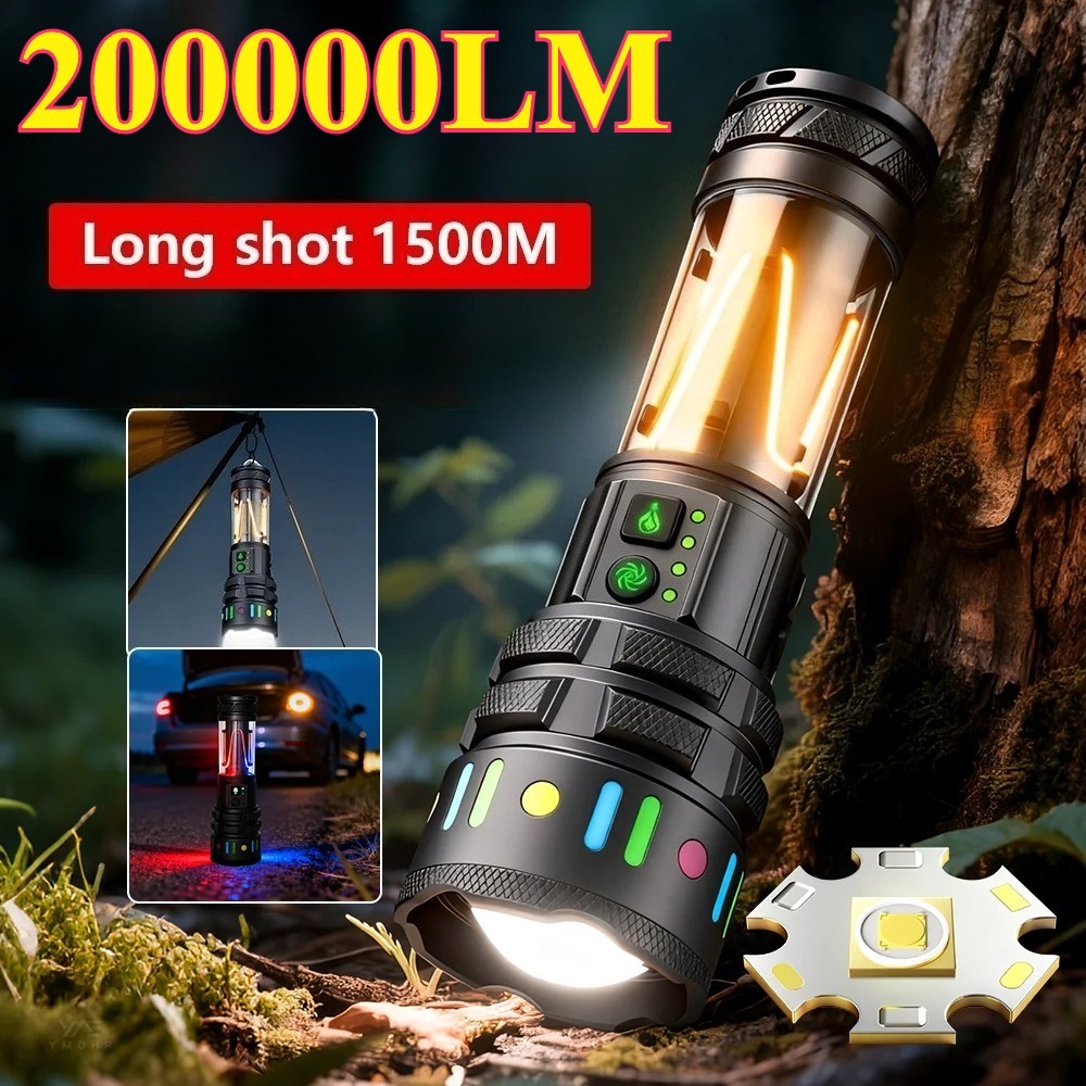 Outdoor Power Works - 강력한 초고휘도 LED 손전등, C타입 고속