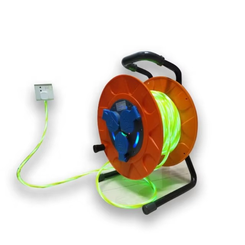 Outdoor Power Reel - 휴대용 조명 4구 전기 연장 케이블