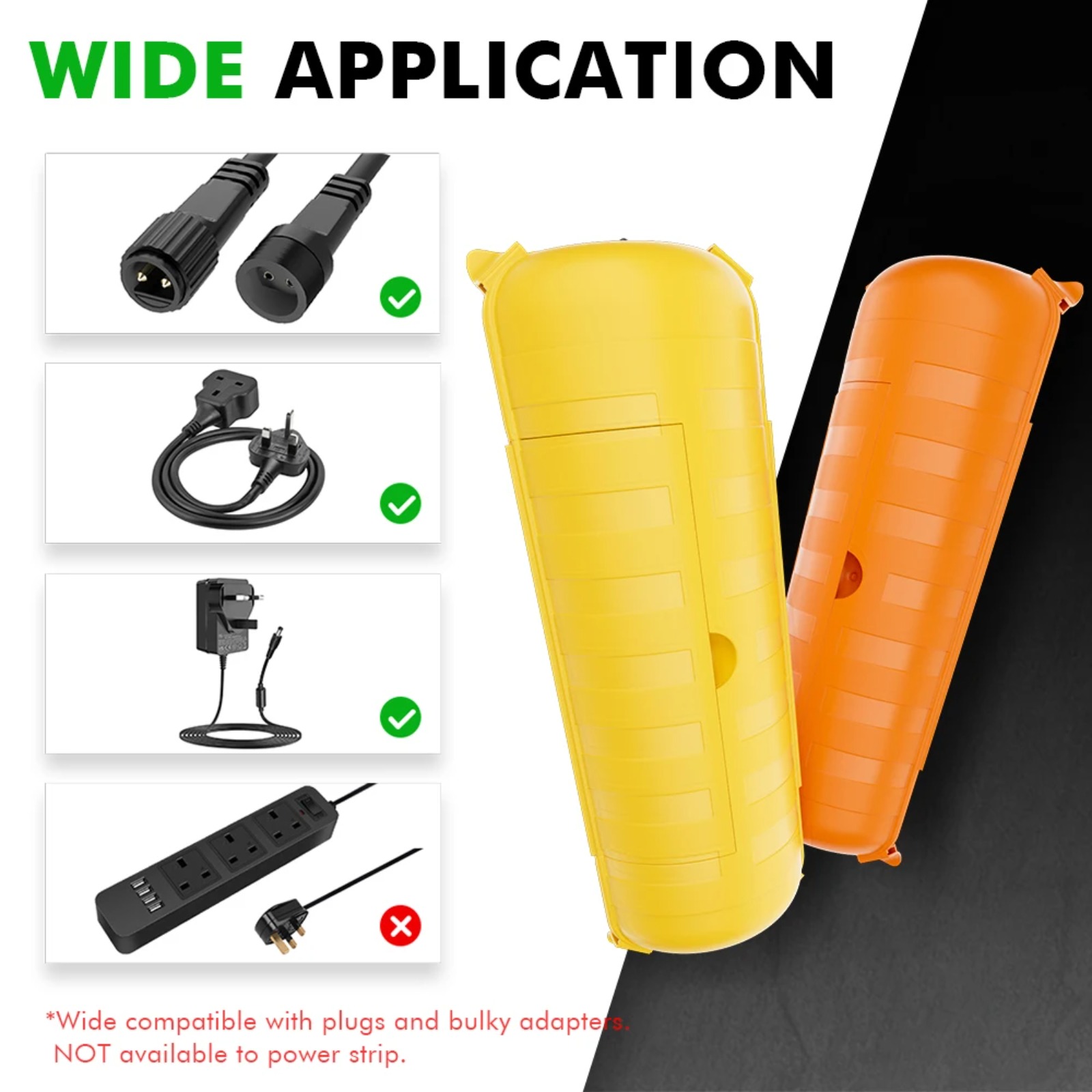 Outdoor Power Strip - IP44 방수 야외 연장 코드 커버