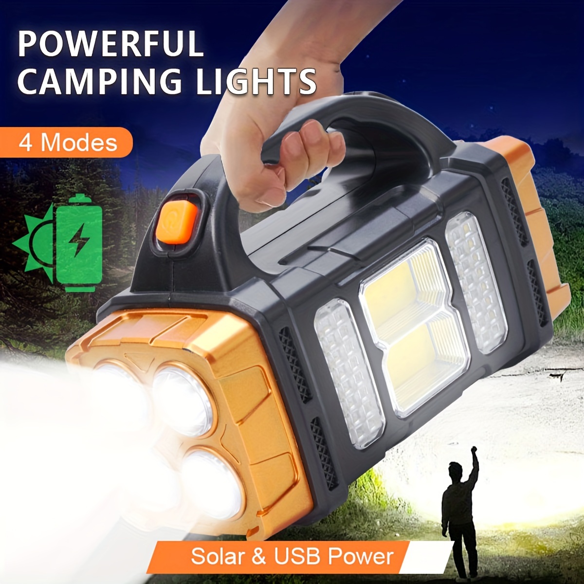 Outdoor Powerbank - 새로운 업그레이드 충전식 고출력 태양광 LED