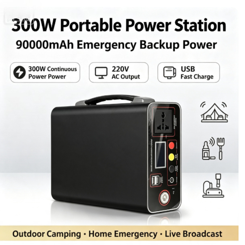 Outdoor Power And Plant - 휴대용 발전기 300W 220V, 333Wh, 90000mAh,
