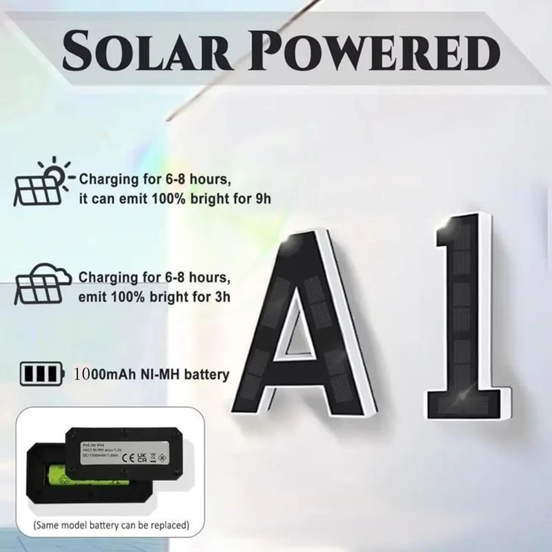 12CM 태양광 야외 주택 번호등, - Outdoor Power Number 리뷰 및 가격
