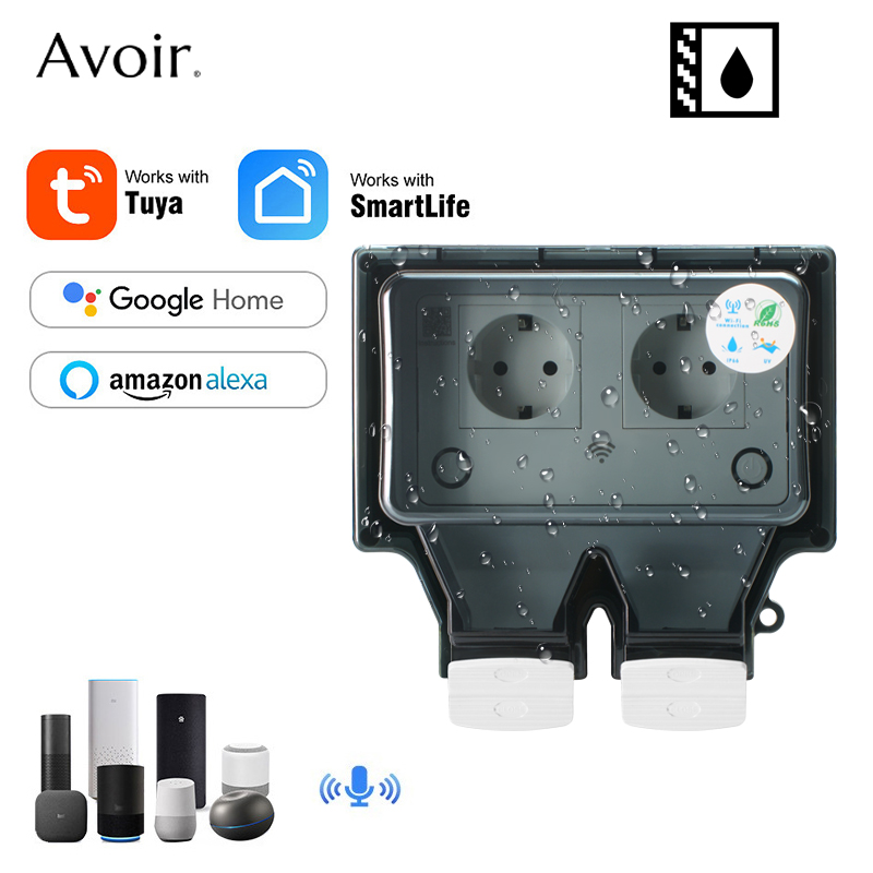 Avoir-Tuya 벽 전기 소켓, Ip66 방수 전원 - Outdoor Power Socket Cover 리뷰 및 가격