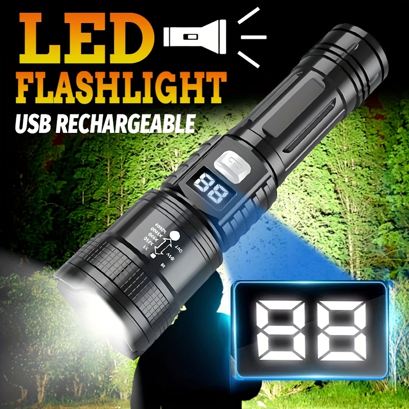 높은 강도의 파워 LED 손전등 전술 토치 USB 충전 - Outdoor Power Works 리뷰 및 가격