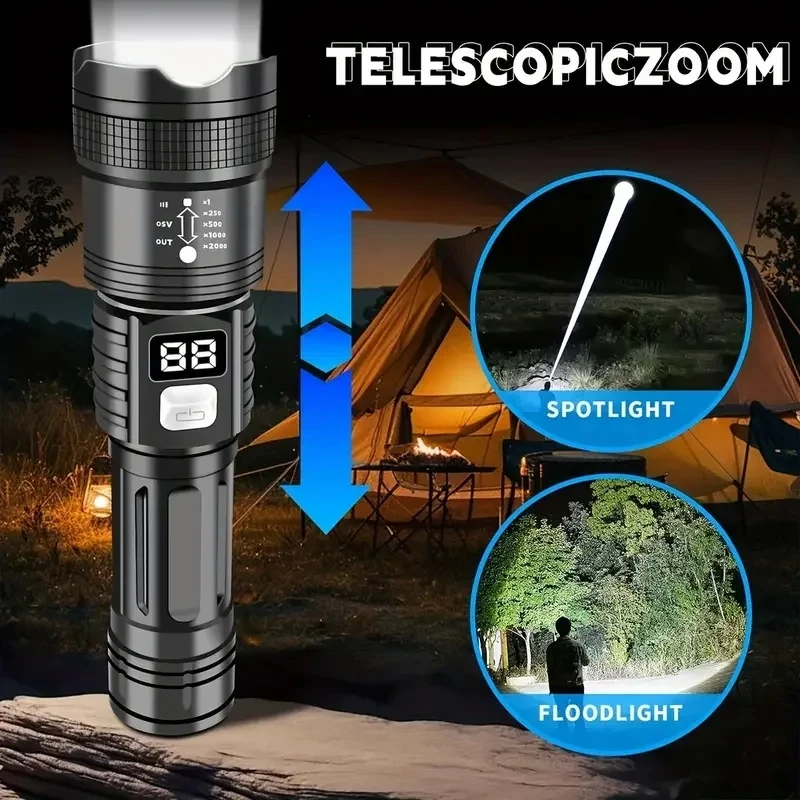 높은 강도의 파워 LED 손전등 전술 토치 USB 충전 - Outdoor Power Works 리뷰 및 가격