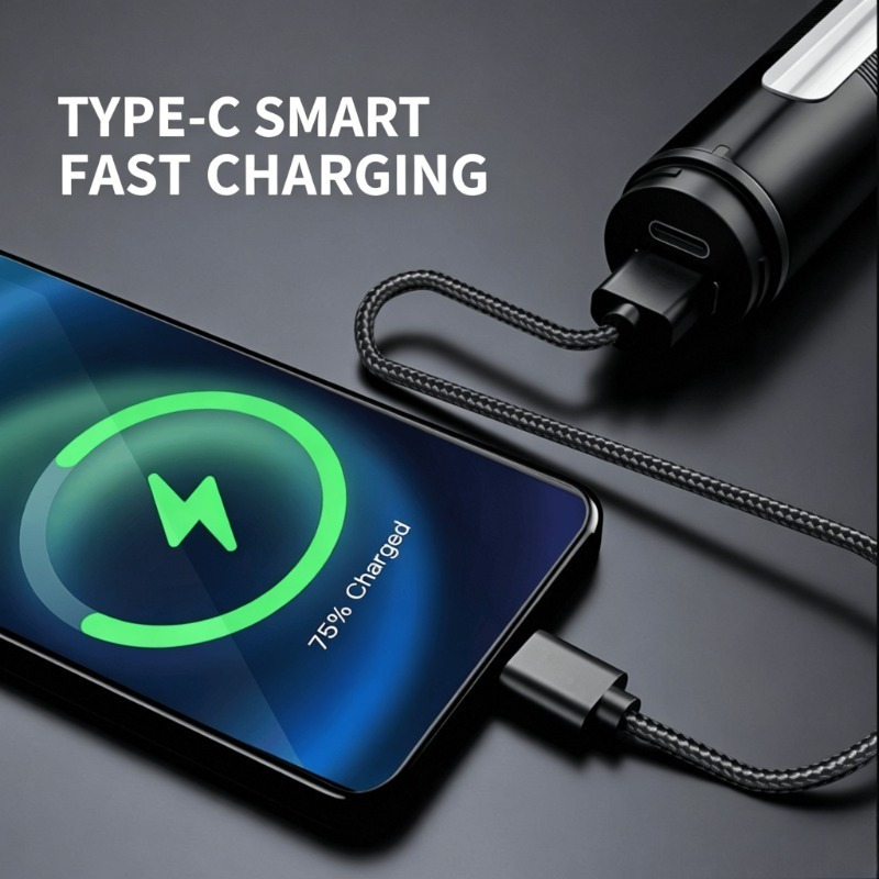 다기능 LED 손전등 줌 가능 COB 사이드 라이트 충 - Outdoor Powerbank 리뷰 및 가격