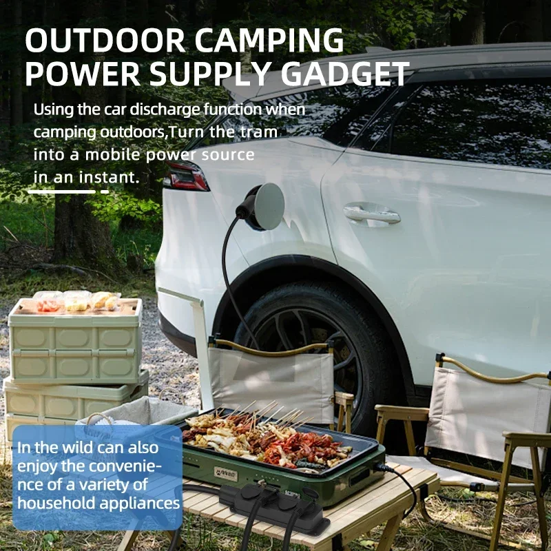 휴대용 16A 4KW 전기차 EV 충전기 V2L 케이블 - Ac Outdoor Power 리뷰 및 가격