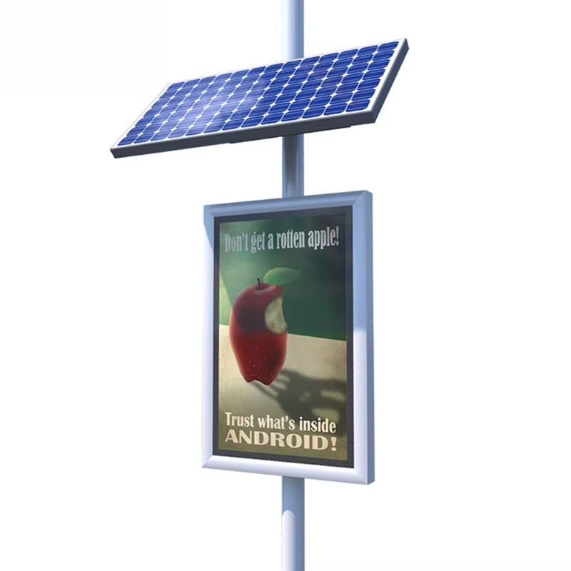 새로운 유니폴 야외 광고 스크롤링 태양광 가로등 기둥  - Outdoor Power Board Box 리뷰 및 가격