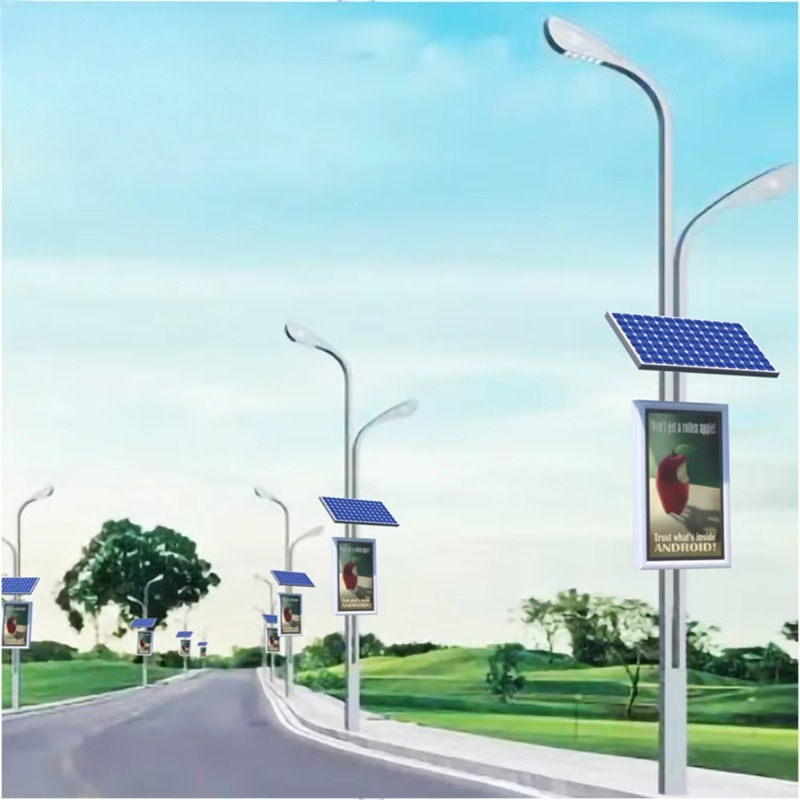새로운 유니폴 야외 광고 스크롤링 태양광 가로등 기둥  - Outdoor Power Board Box 리뷰 및 가격