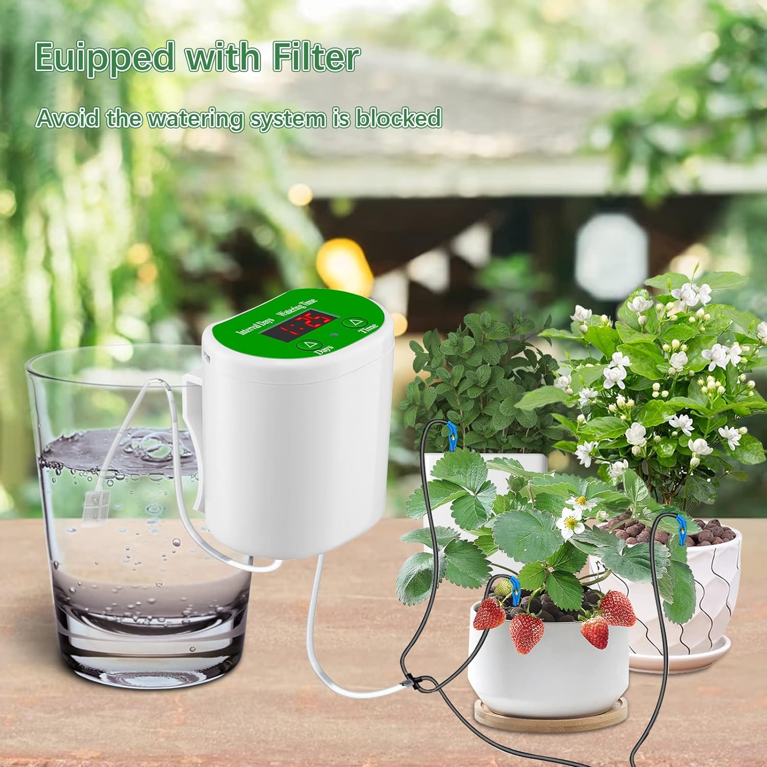 야외 정원 식물 급수 장치 태양광 관개 자동 식물 급수 - Outdoor Power And Plant 리뷰 및 가격