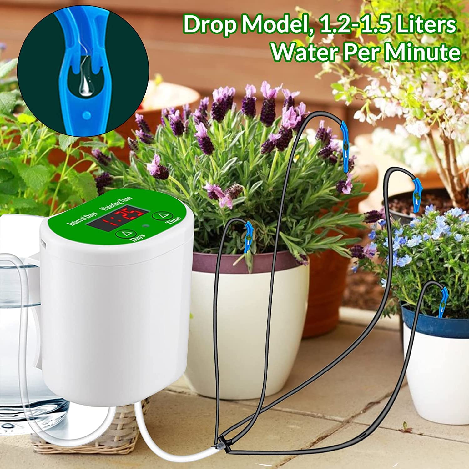 야외 정원 식물 급수 장치 태양광 관개 자동 식물 급수 - Outdoor Power And Plant 리뷰 및 가격