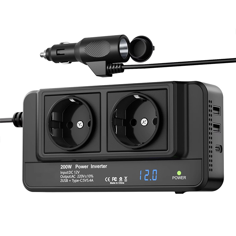 200W 차량용 인버터 차량 소켓 어댑터 전원 변환기, - Outdoor Power Adapter Usb C 리뷰 및 가격