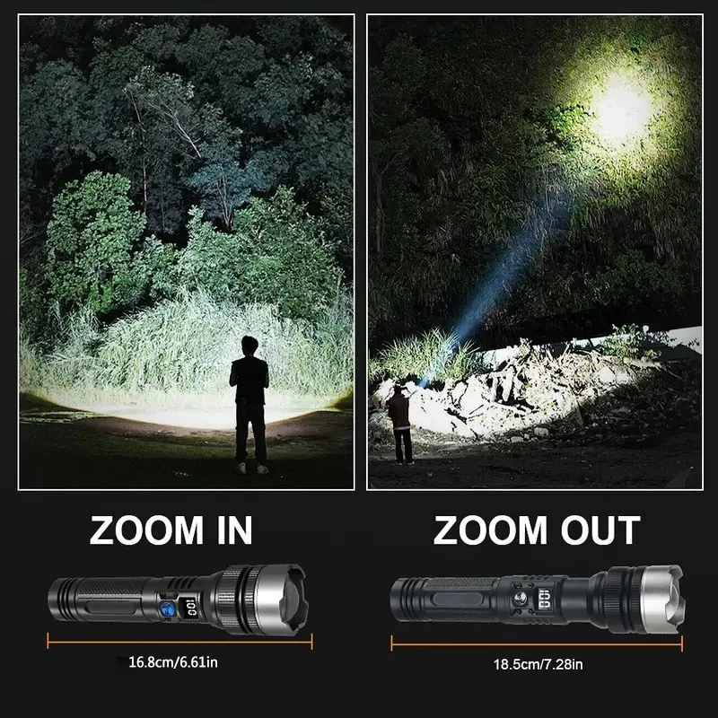 900000LM 강력한 LED 손전등 Type-c 충전 - Outdoor Power Works 리뷰 및 가격