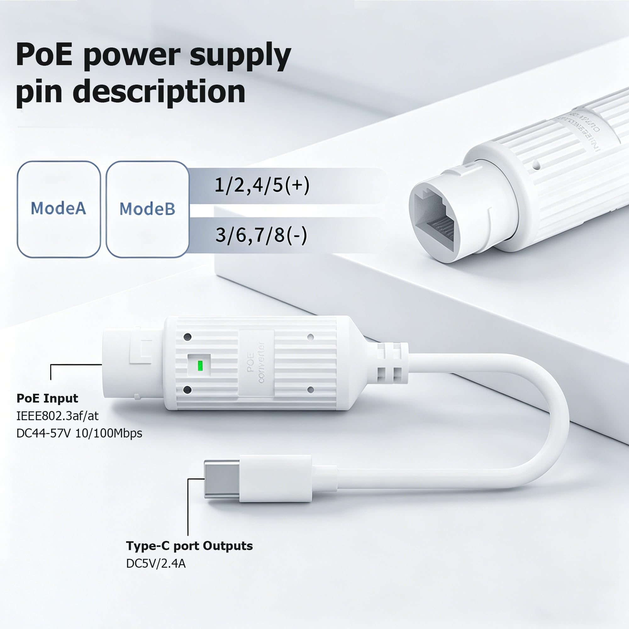 POE-USB-C 전원 변환기 RJ45 암-타입-C 수 - Outdoor Power Adapter Usb C 리뷰 및 가격