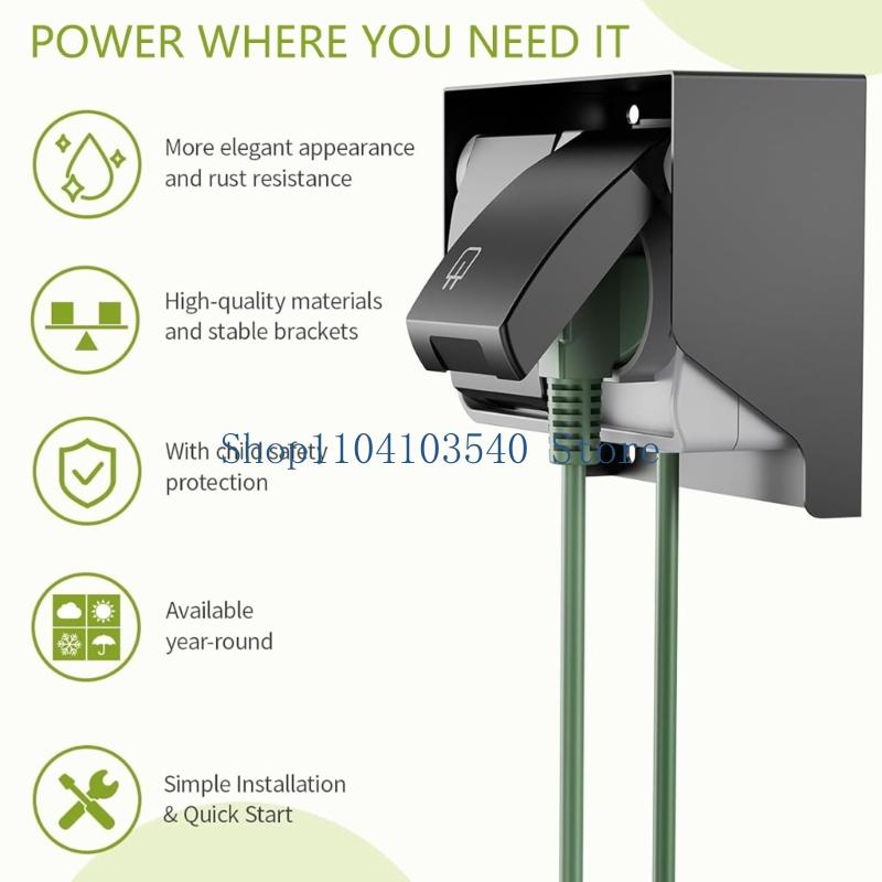 02DC 전기 아울렛 가정 커버 실외 전원 소켓이있는  - Outdoor Power Socket Cover 리뷰 및 가격