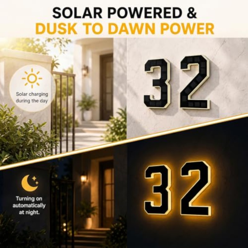 태양열 LED 집 번호 표시등 방수 주소 문패 라이트  - Outdoor Power Number 리뷰 및 가격