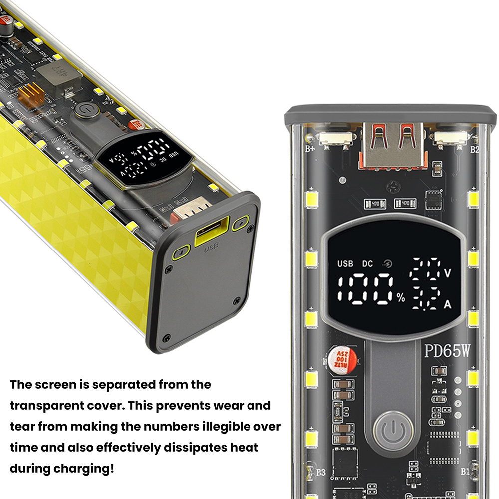 65W PD 고속 충전 8셀 무납땜 18650 보조 배 - Outdoor Power Board Box 리뷰 및 가격