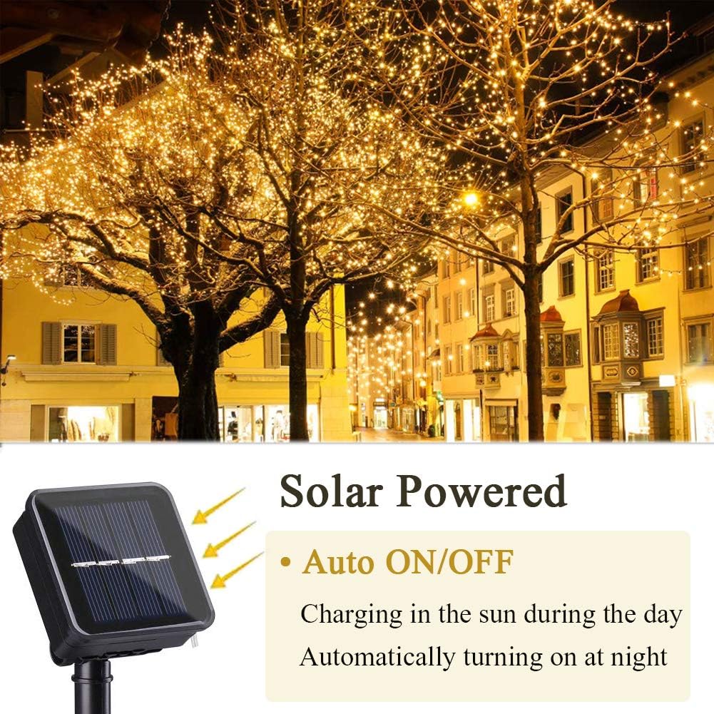 태양광 LED 가랜드 8가지 모드 반짝임 방수 야외 정 - Outdoor Power And Plant 리뷰 및 가격