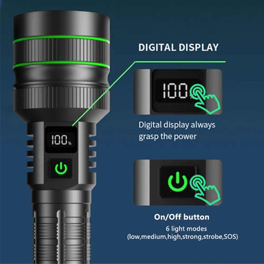 강력한 LED 손전등 줌이 가능한 Type-C 충전식  - Outdoor Powerbank 리뷰 및 가격