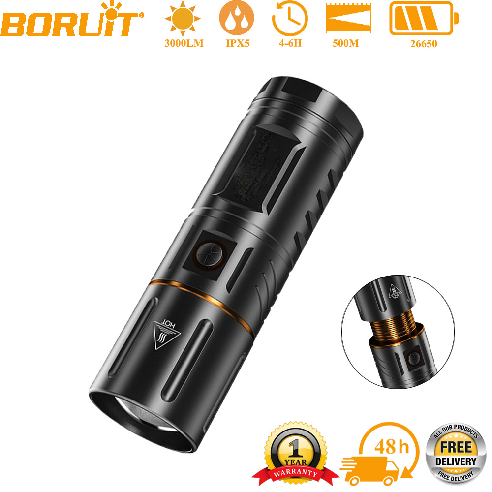 BORUiT 울트라 브라이트 3000LM LED 손전등 - Outdoor Powerbank 리뷰 및 가격