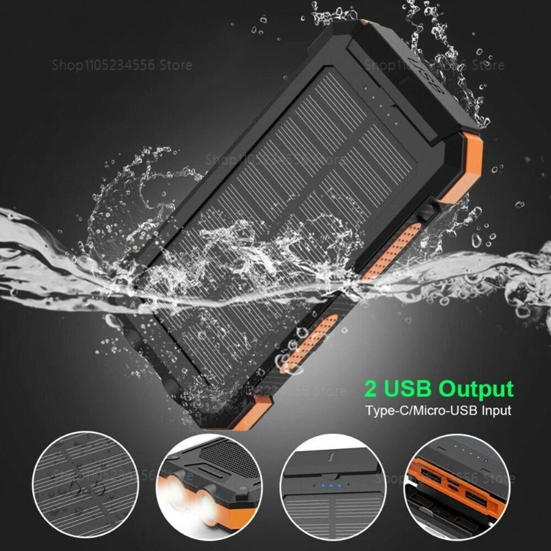 20000mAh 태양광 보조배터리, 방수 기능이 있는  - Outdoor Power Number 리뷰 및 가격
