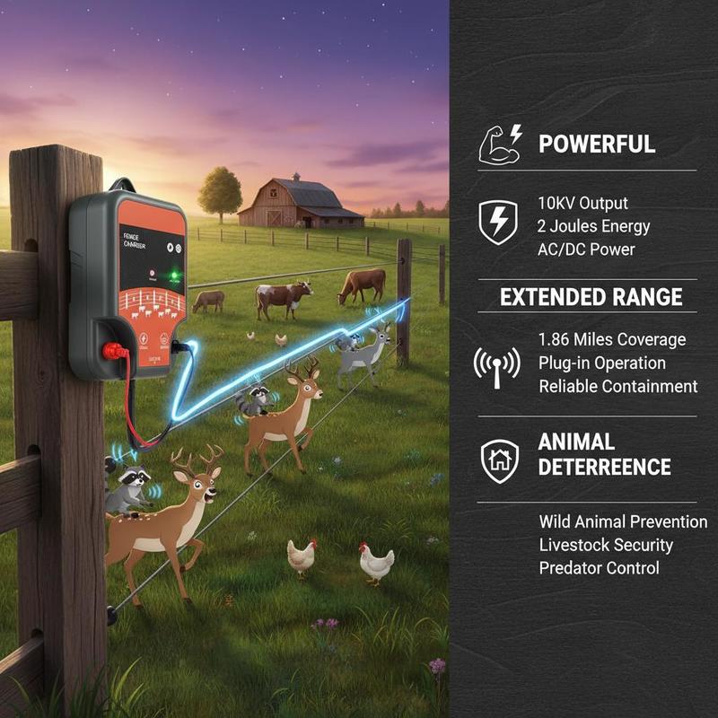 가축용 전기울타리 10kV 2J (농장, 목장, 초원용 - Ac Outdoor Power 리뷰 및 가격